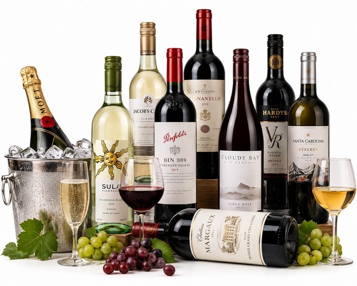 Wines — Red, White, Sparkling