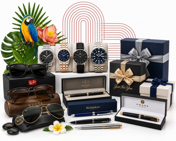 Gift Items — Watches, Sunglasses, Pens